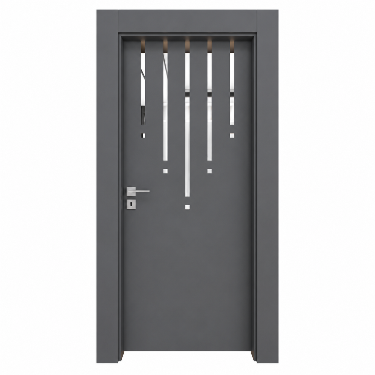 BY-6004V Porte intérieure Laquée Vitrée